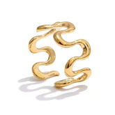 Wavy Open Band Ring