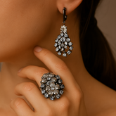 Amer Blue Topaz Earrings and Ring Set