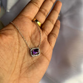 Amethyst Octagon Cut Necklace