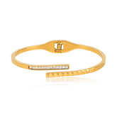 Brick Sleek 18K Gold Plated Bangle