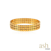 Block 18k Gold Plated Bangle