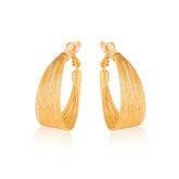 Big Wire Hoop 18K Gold Plated Earrings