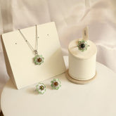 Maya Peridot and Black Opal Set