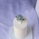 Starry Sea Amethyst and Blue Topaz Ring