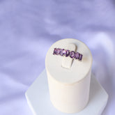 Amethyst Half Band Ring