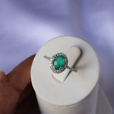 Green Onyx Oval Ring