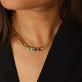 Tokyo at Night Baguette 18K Gold Plated Necklace