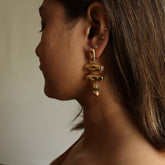 Big Amalfi at Night 18K Gold Plated Earrings
