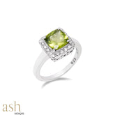 Mava Peridot and Diamond Ring