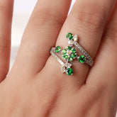 Nova Bloom Tsavorite Ring