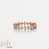 Swiss Zirconia Rose Gold Ring