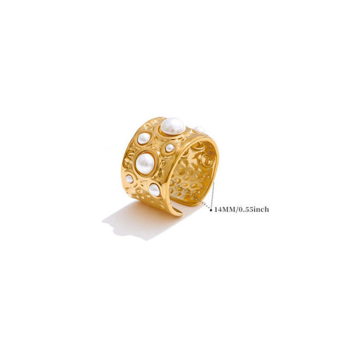 Pearl Studded Statement Ring
