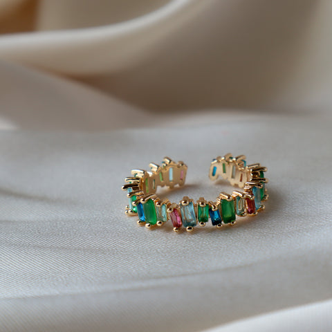 Cosmic Baguette 18K Gold Plated Ring