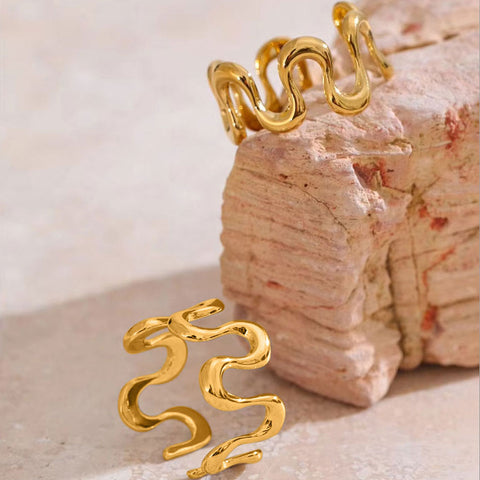 Wavy Open Band Ring