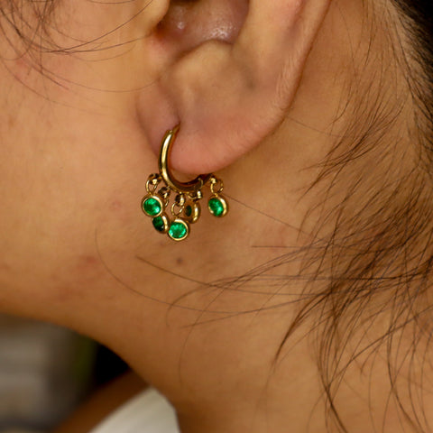 Grape Bunch 18K Gold Plated Hoops