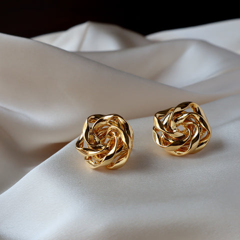 Rose 18K Gold Plated Earrings
