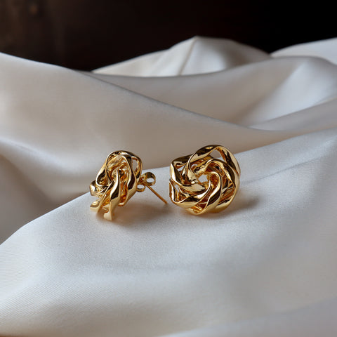 Rose 18K Gold Plated Earrings