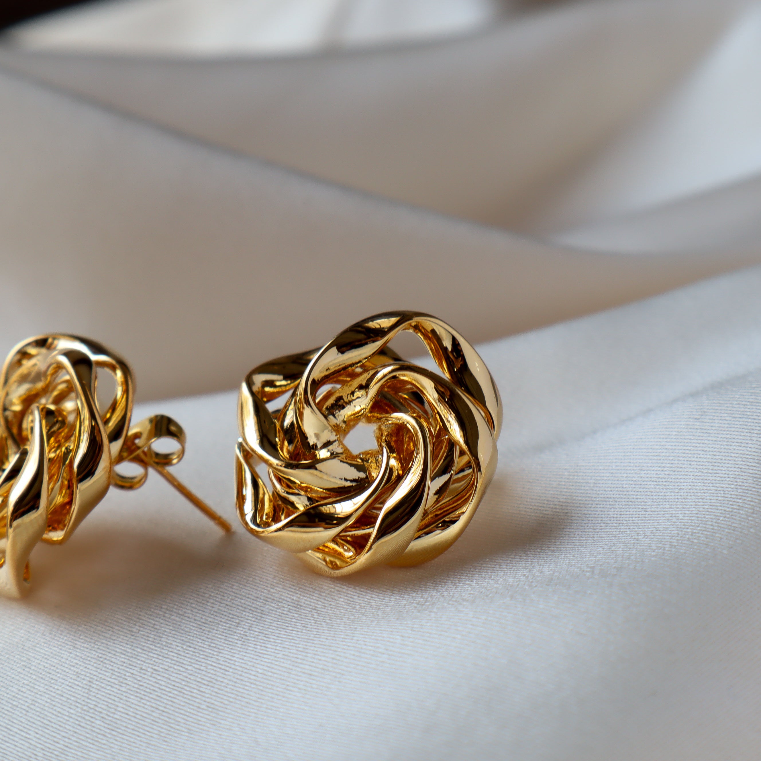 Rose 18K Gold Plated Earrings