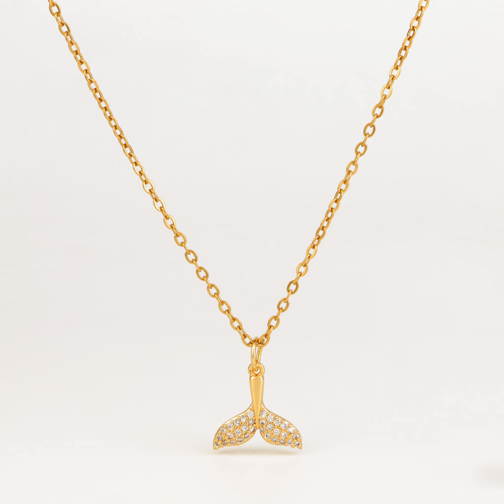 Mermaid Tail 18 K Gold Plated Necklace