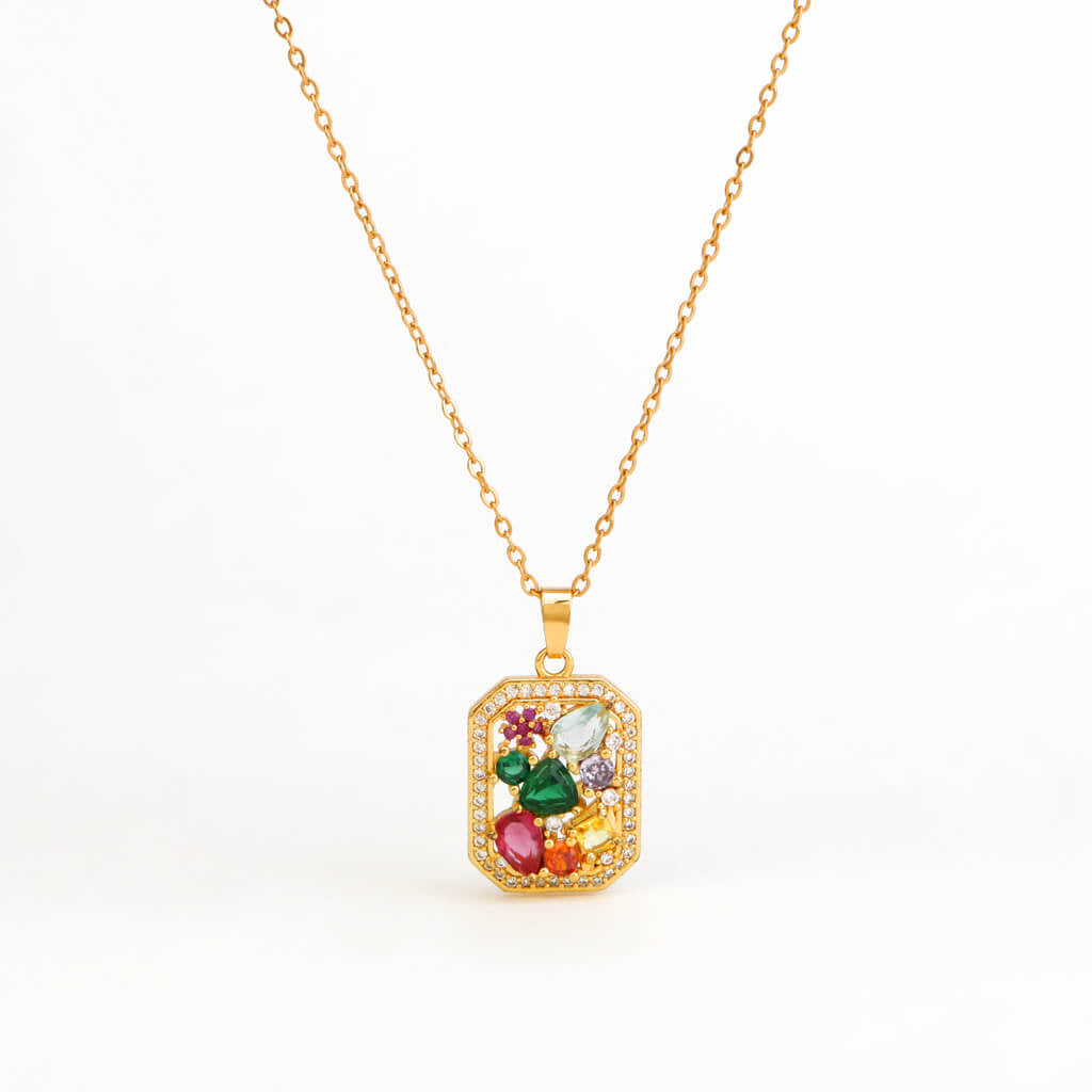 Bloom Studded 18K Gold Plated Necklace