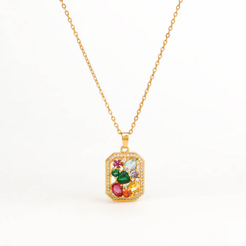 Bloom Studded 18K Gold Plated Necklace