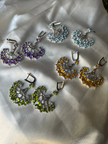 Dancing Peacock Earrings
