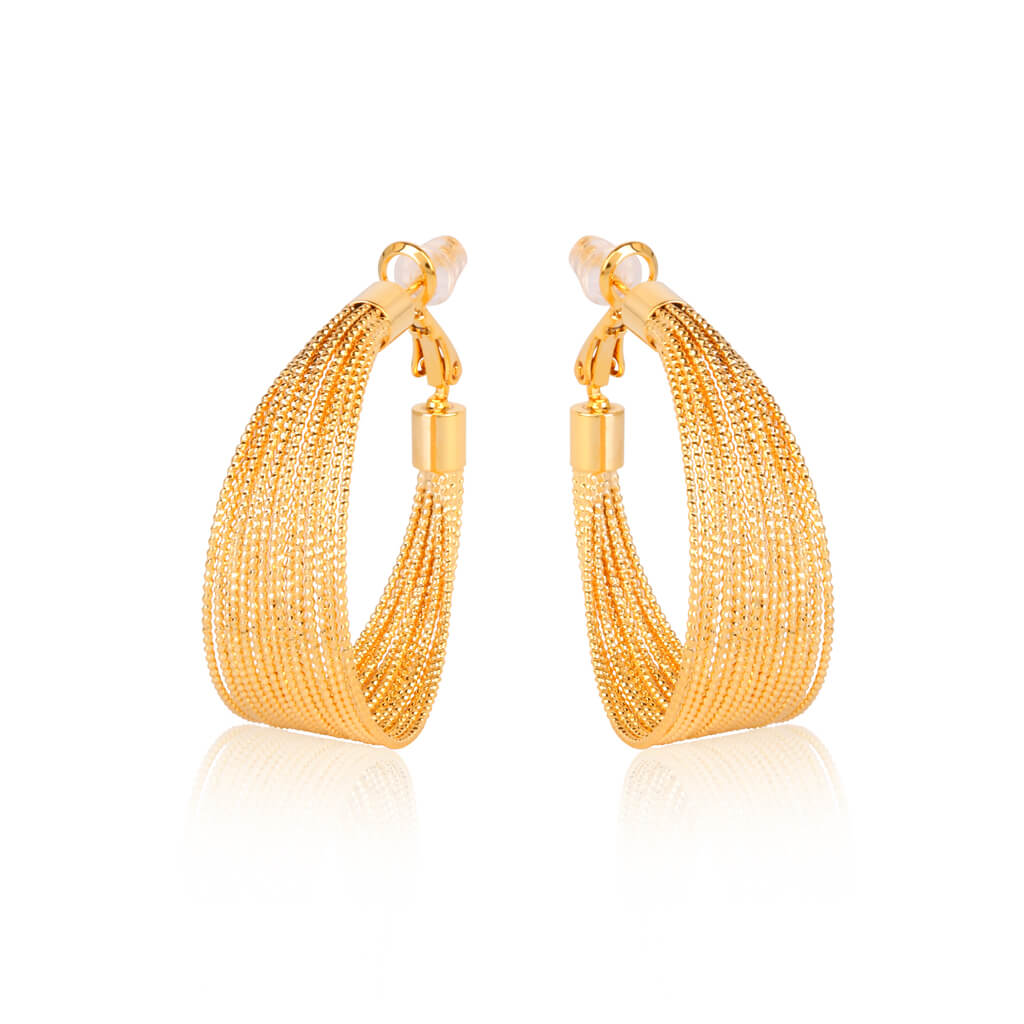 Big Wire Hoop 18K Gold Plated Earrings