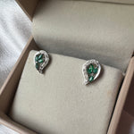Load image into Gallery viewer, Garden of life Emerald and Diamond earrings
