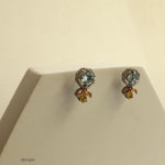 Load image into Gallery viewer, Luna Blue Topaz and Citrine earrings
