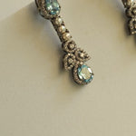 Load image into Gallery viewer, Cannes Blue Topaz and Pearl Earrings

