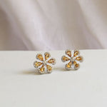 Load image into Gallery viewer, Winter Sparkle Flower Earrings
