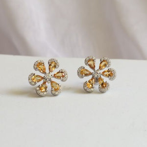 Winter Sparkle Flower Earrings