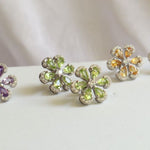Load image into Gallery viewer, Winter Sparkle Flower Earrings
