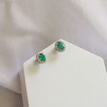 Load image into Gallery viewer, Araliya Green Onyx Earrings
