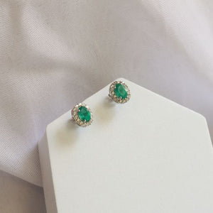 Araliya Green Onyx Earrings