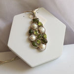 Load image into Gallery viewer, Oasis Vintage Pearl Peridot Pyrite Pendant
