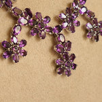 Load image into Gallery viewer, Regal Amethyst Big Necklace and Earrings Set
