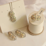 Load image into Gallery viewer, Meditteranean Opal Earrings Pendant and Ring Set
