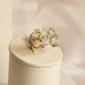 Meditteranean Opal Earrings Pendant and Ring Set