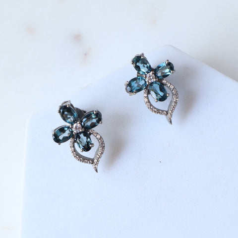 Amali London Blue Topaz Earrings