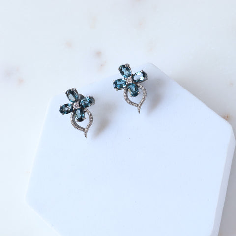 Amali London Blue Topaz Earrings