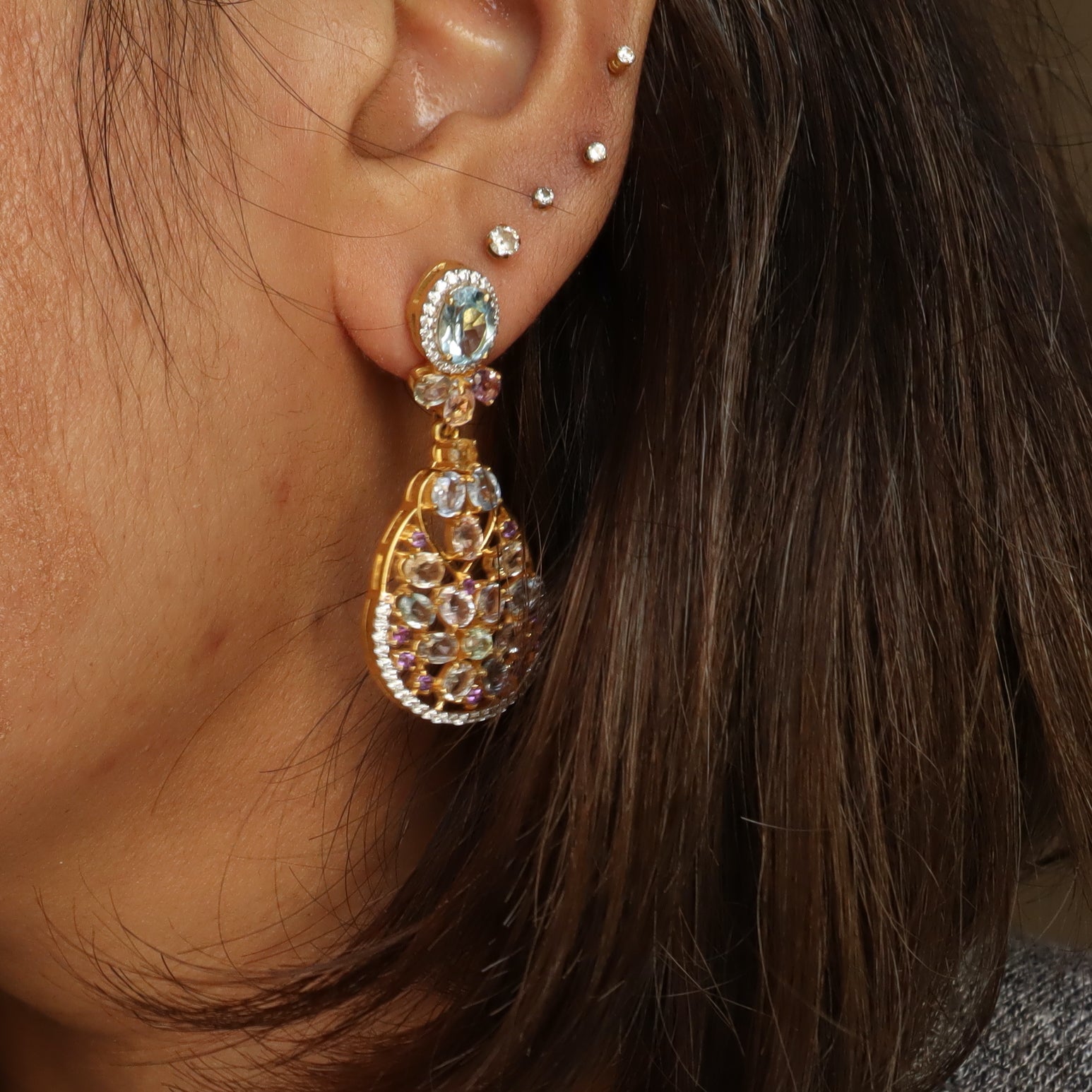 Marrakesh Sapphire and Blue Topaz Earrings