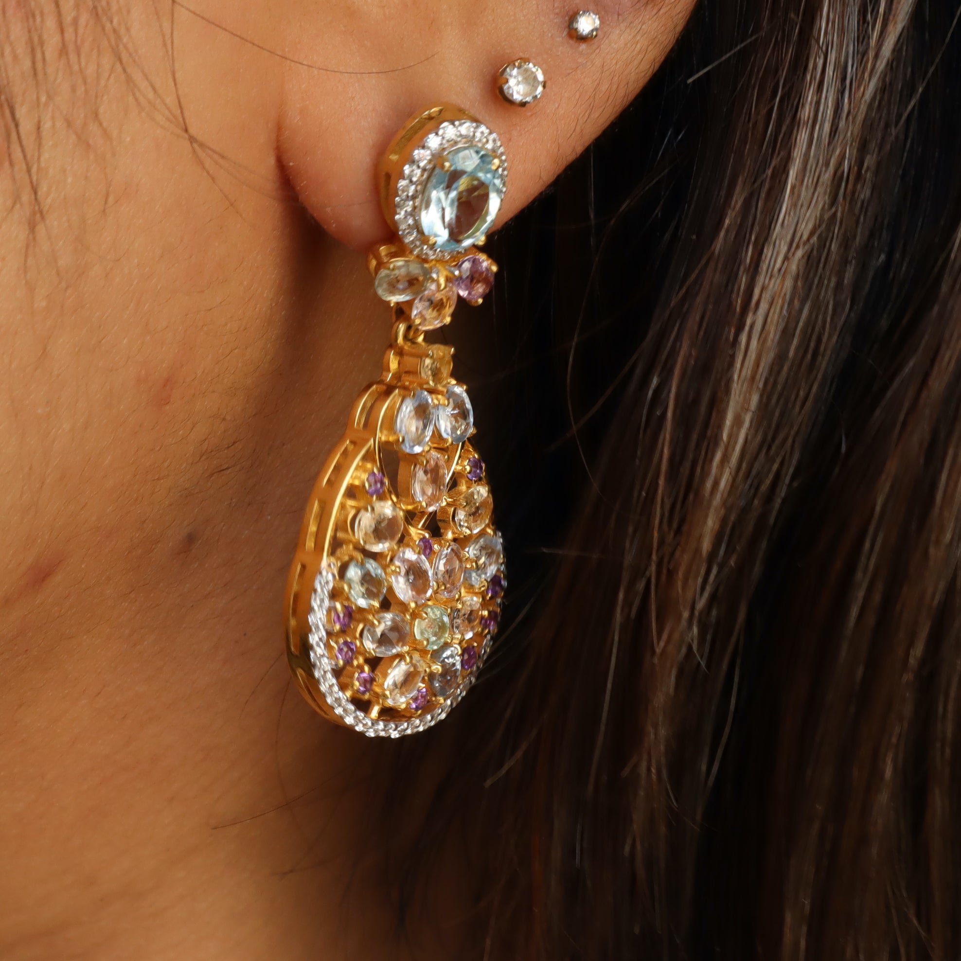 Marrakesh Sapphire and Blue Topaz Earrings