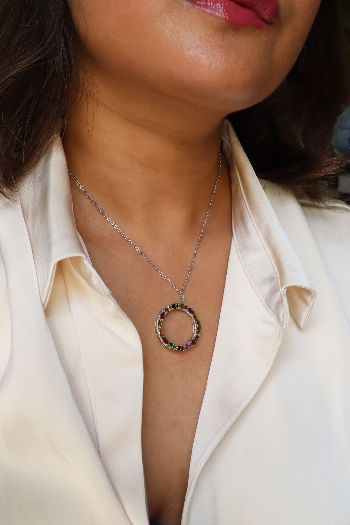 Meredith Circle Necklace