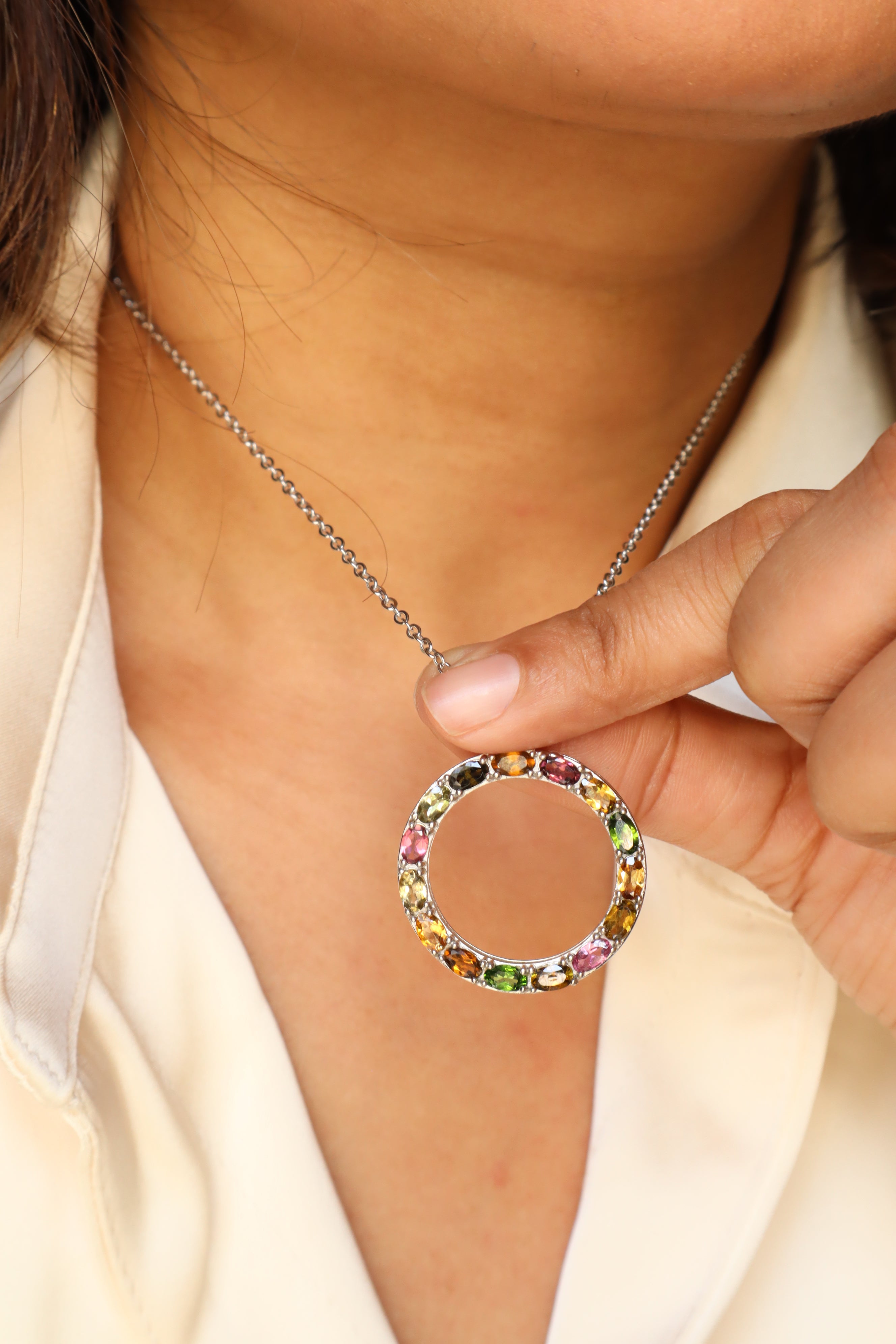 Meredith Circle Necklace