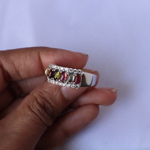 Gaya Tourmaline Cabochon Ring
