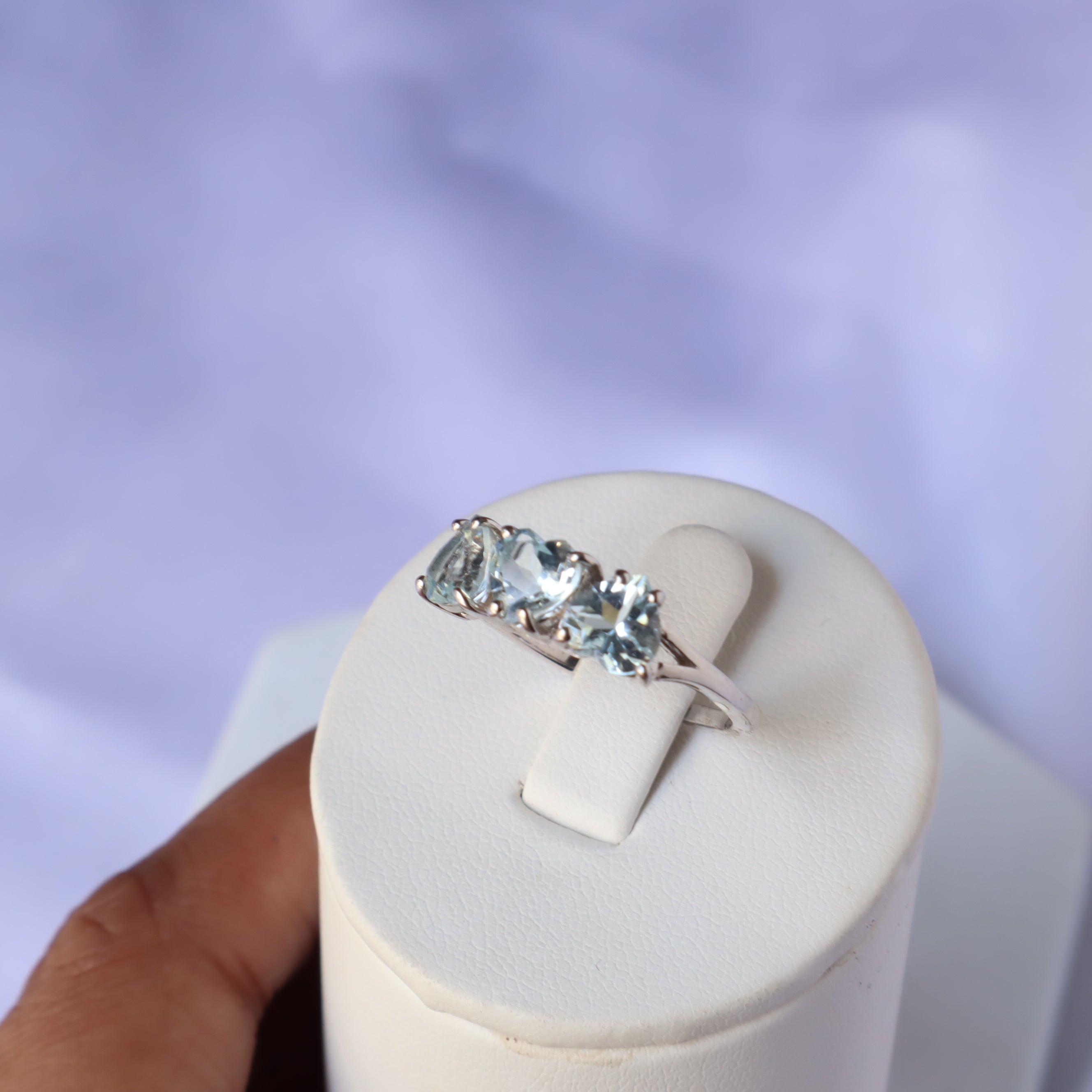 I Heart You Aquamarine Ring