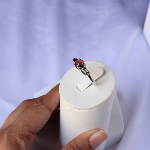 Watermelon Tourmaline Ring