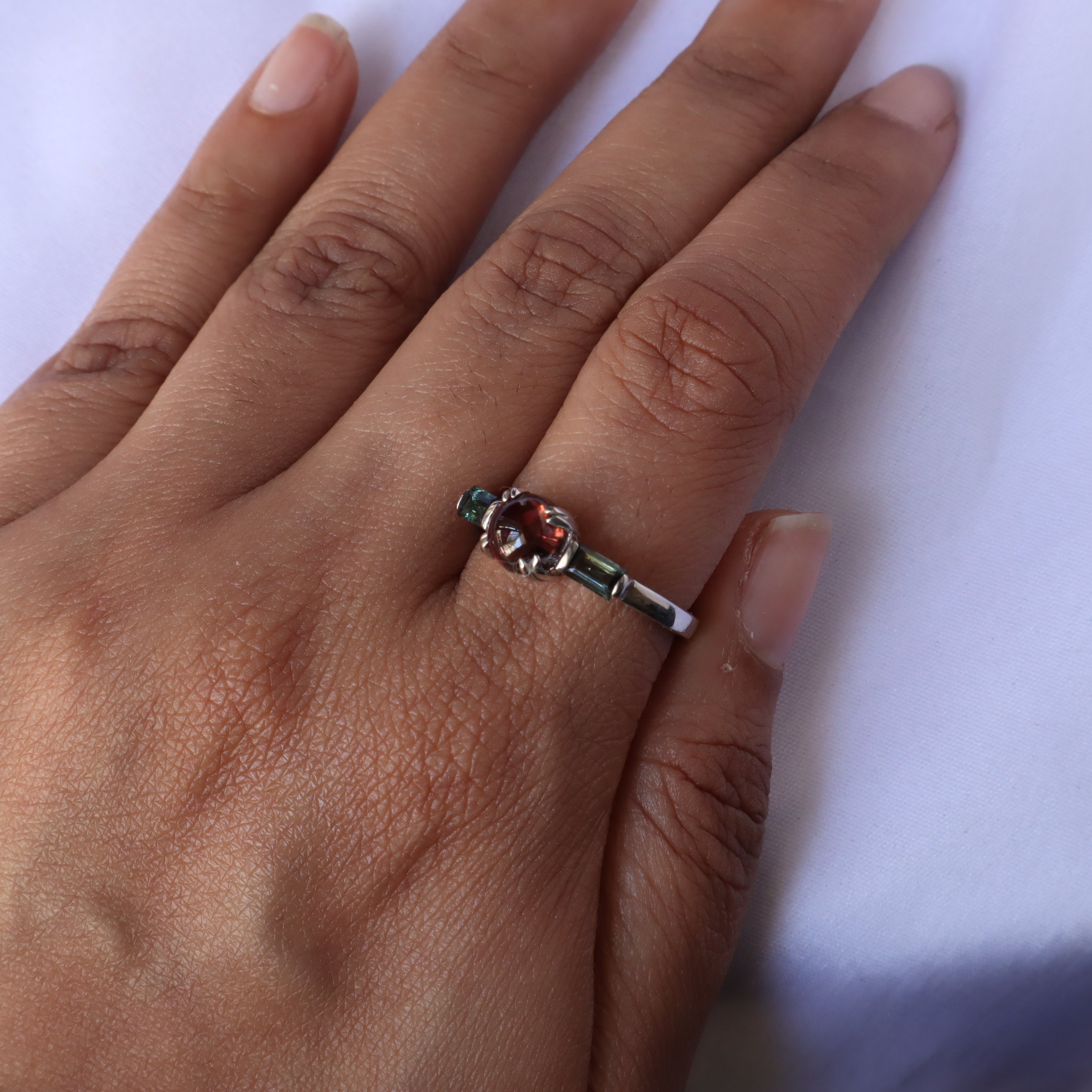 Watermelon Tourmaline Ring