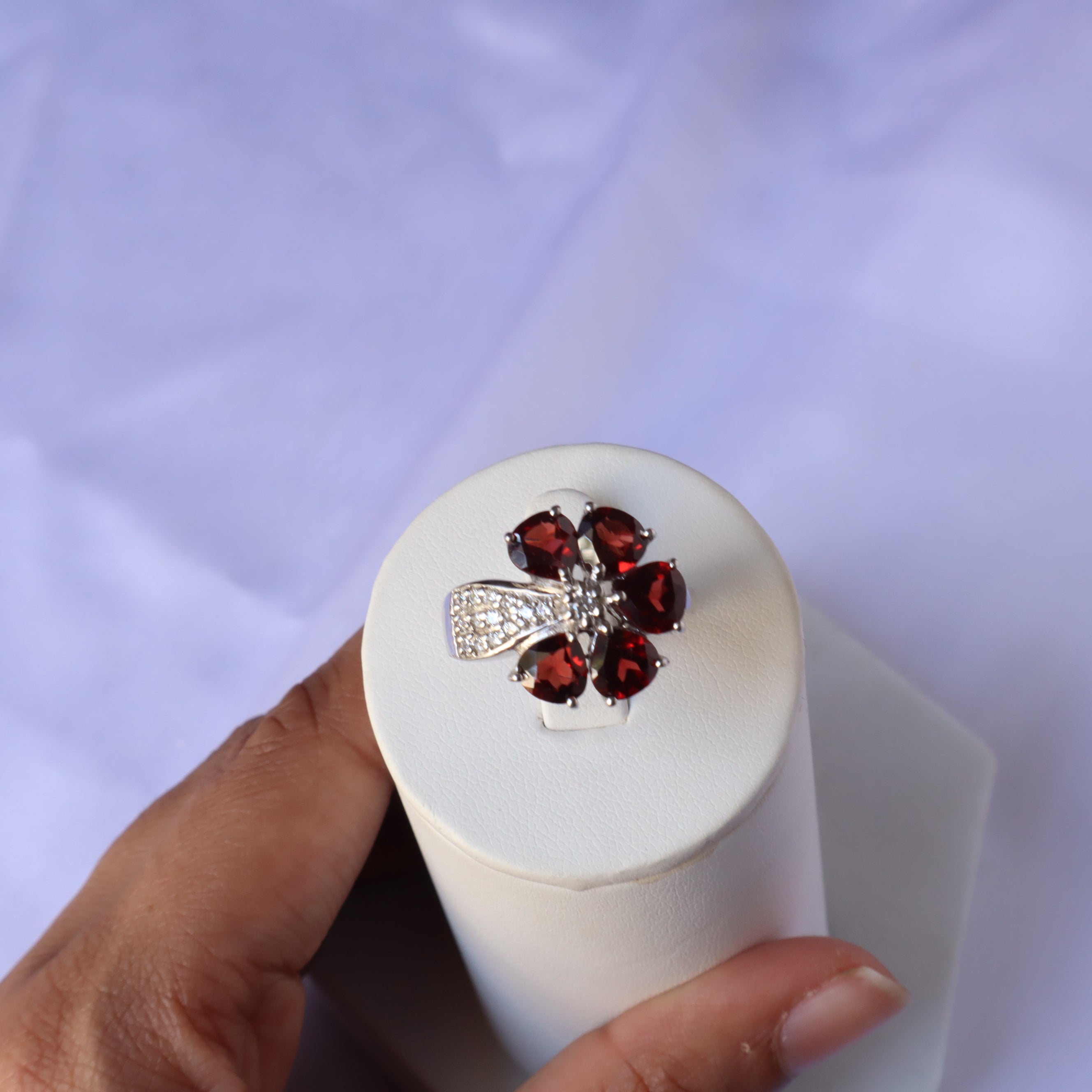 Flora Garnet Ring
